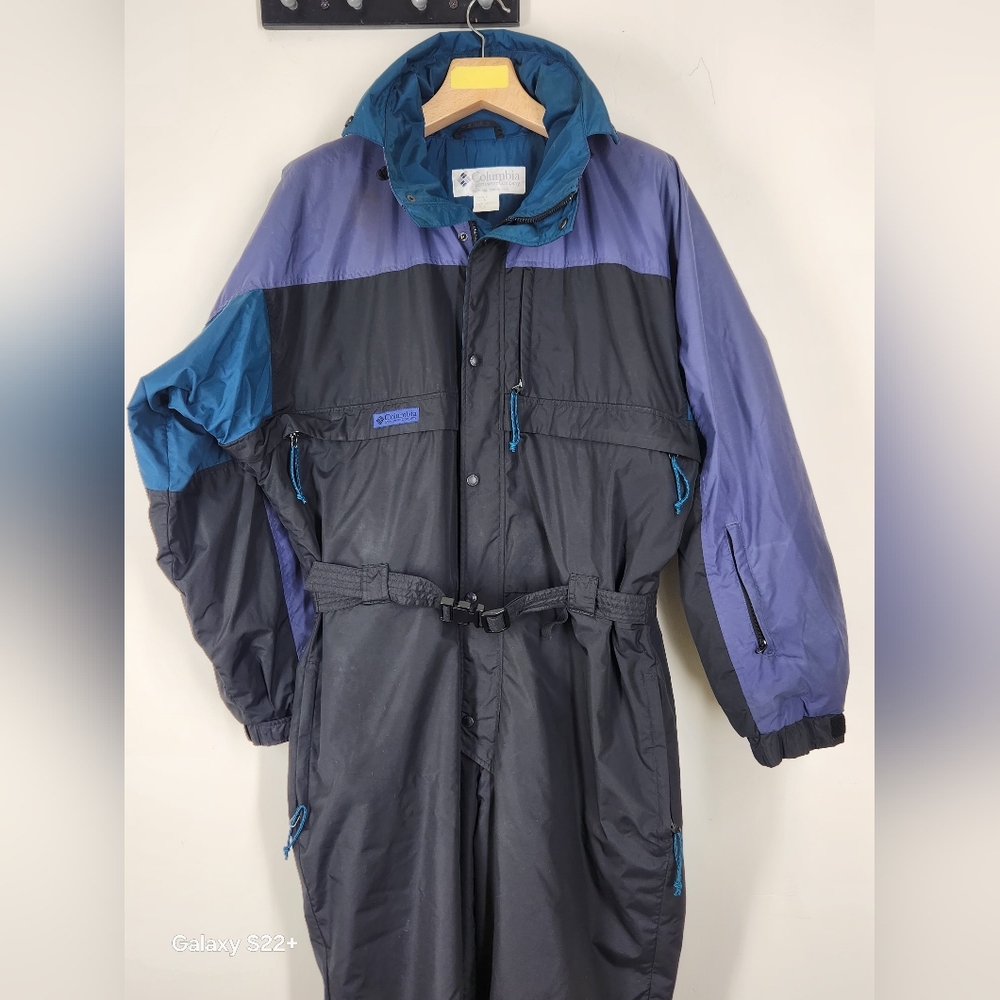 Vintage 90s Men's Colombia Black & Purple Snowsuit Size XL. #F21 - Picture 12 of 16